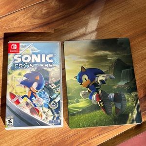 All new sonic frontiers Nintendo switch game + limited edition steel book